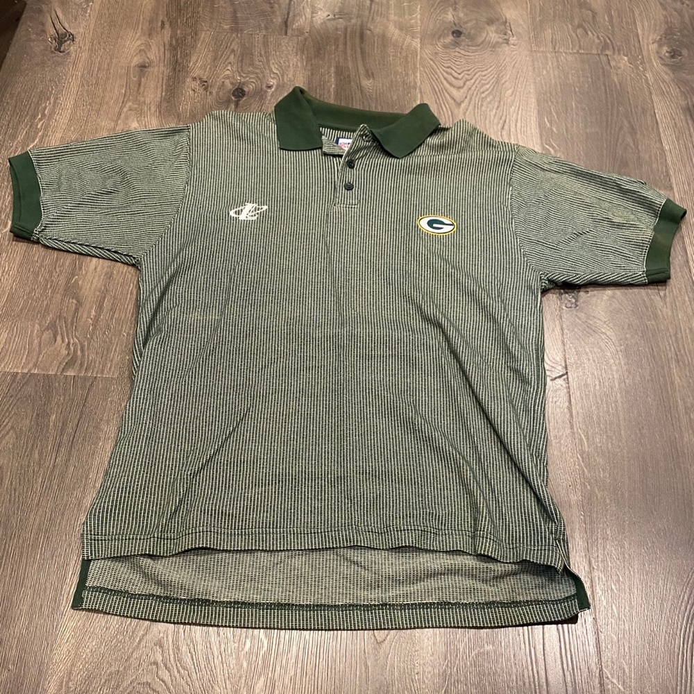 Vintage Green Bay Packers Logo Athletic Polo